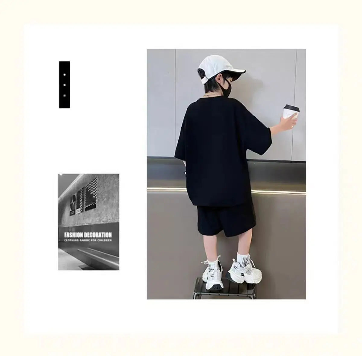 New Boys Sport Clothing Sets Summer Big Kids Loose Clothes Suit Short Sleeve Tops+Shorts 2Pcs Children Fashion Handsome