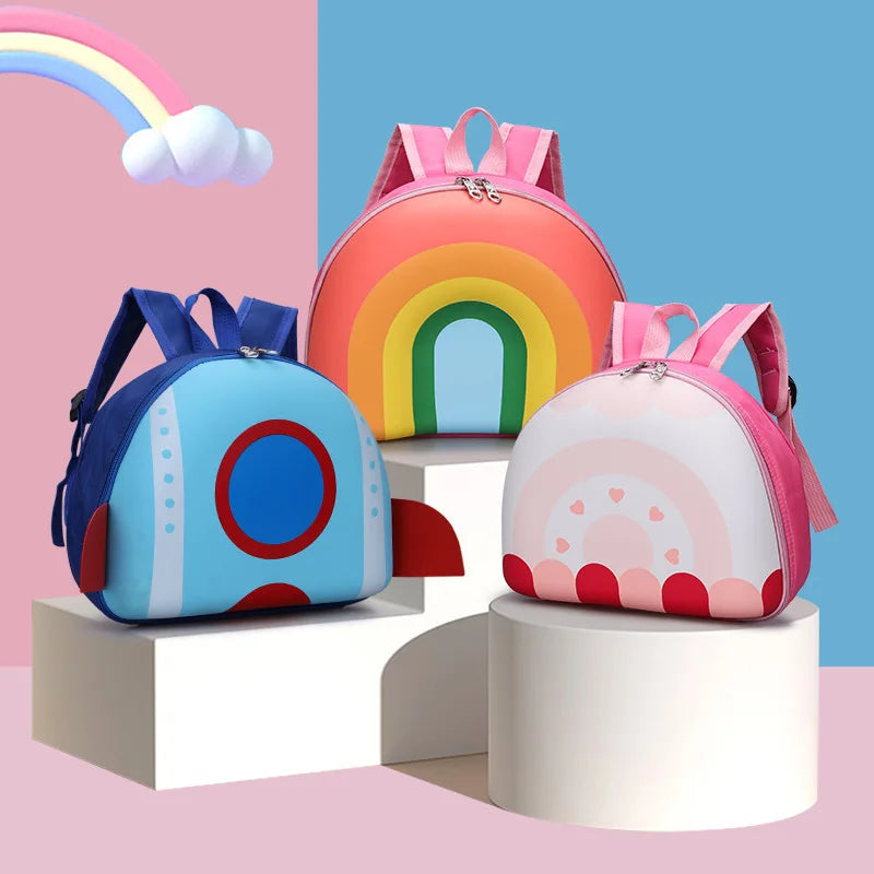 2024 New Korean Version Ice cream Shape Children's Backpack Kindergarten Schoolbag 3-5 Years Old Boys Girls Cute Children Bag