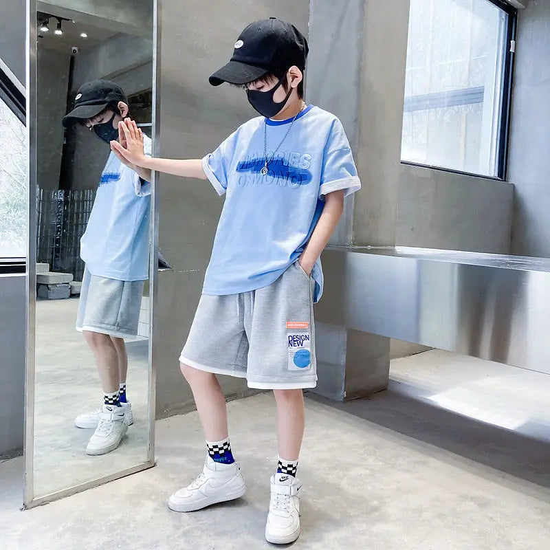 Sportswear Set Men's Children's Sets Boy Clothes Boys Clothing Cartoon Fashion Baby Summer Costumes - Boys Summer & Party