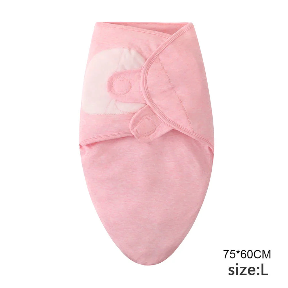 Pure cotton skin-friendly newborn baby wrap, easy to wear with, easy to change diapers, with a cap, give baby more protection