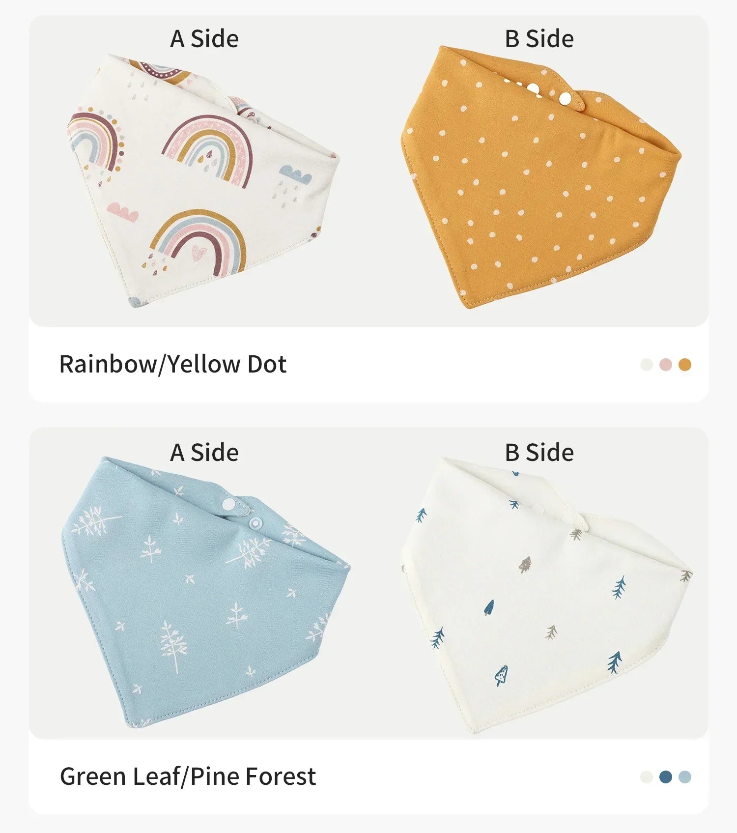 Baby Bib bib Bibs Skin-friendly Infant Soft Saliva Towel Triangular Type Kids Handkerchief 100% Cotton Double-sided Printed 3-8Y