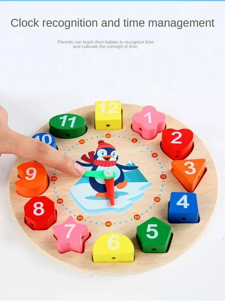Montessori Wooden Toys for Babies 1 2 3 Years Boy Girl Gift Baby Development Games Wood Puzzle for Kids Educational Learning Toy