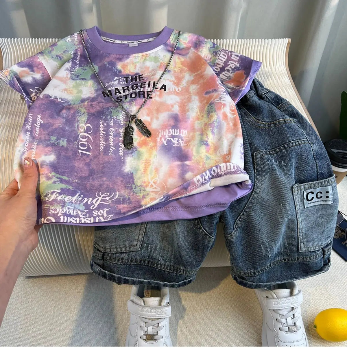 Korean Children Summer - Korean Children's Summer Clothes Kids Set Outfits Boys 2025 Handsome Sleeveless&Short Sleeved