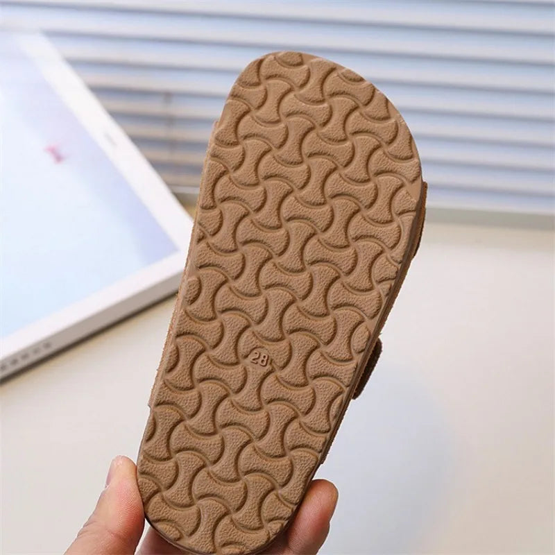 Boken Shoes Boys' Cork Sandals Summer New Style Children's Indoor and Outdoor Sandals Comfortable Shoes