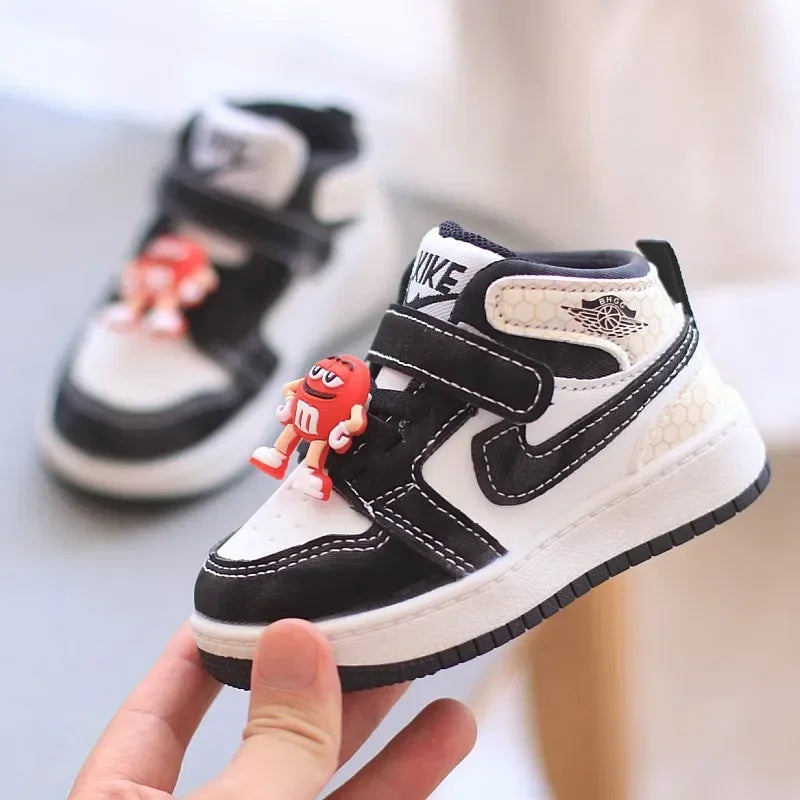Boots Baby Girls Sneakers Board Shoes Cartoon Prints Soft Bottom Non-slip Children Casual Walking Shoes Boy Kids Children Shoes