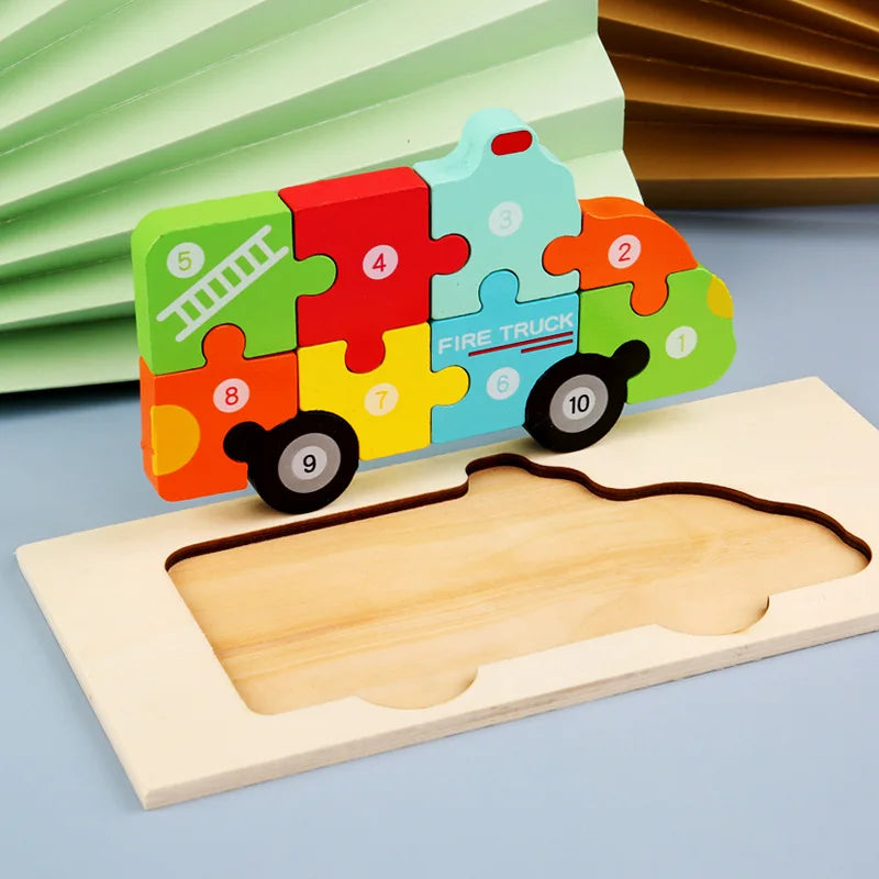 Wooden Baby 3d Puzzles For Kids Child Montessori Toys Dinosaur Animal Wooden Puzzle Game Educational Toys For Children P407
