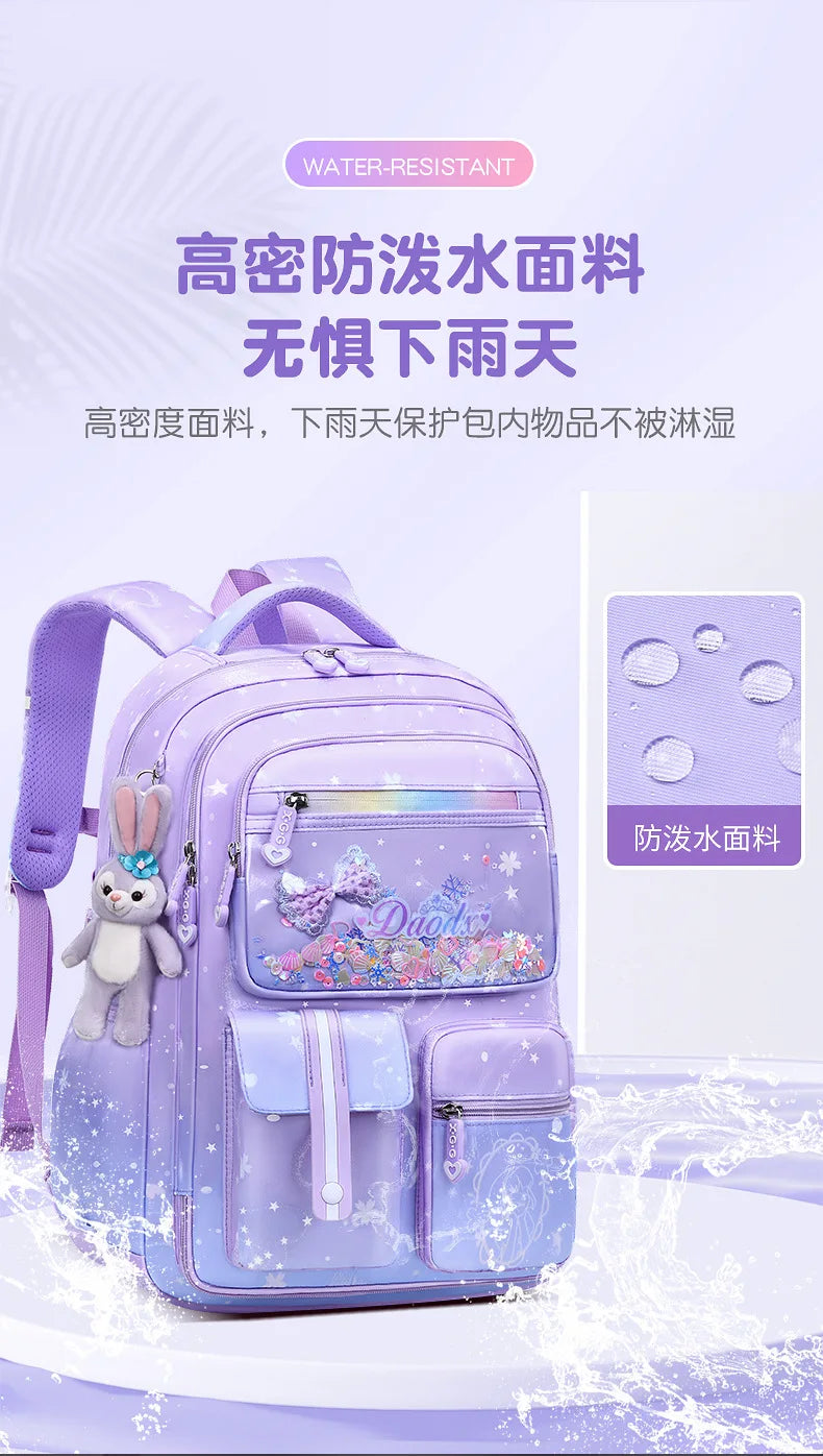 2025- Primary School Girls' Schoolbag Kawaii Lightweight Children's Bag Waterproof Bags Colorful Travel Backpack Mochilas Gifts