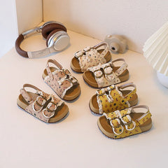 Zapatos 2026 Summer New Girls' Flower Princess Sandals Comfort Anti Slip Kids Beach Shoes Simple Versatile Girls Sports Sandals