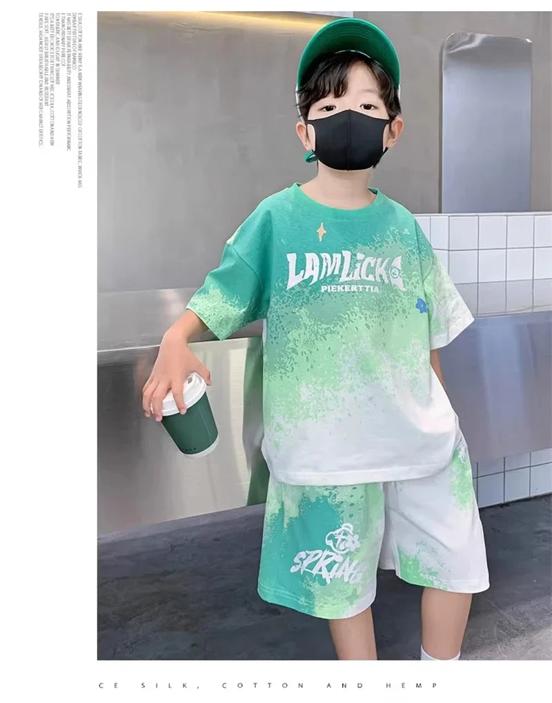 Boys Summer Piece - Boys Summer 2 Piece Clothing Set – T-Shirt & Shorts - Boys Summer & Party Dresses - Baby's World (view 3)