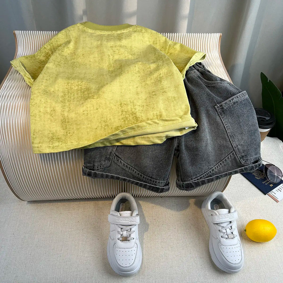 Korean Children Summer - Korean Children's Summer Clothes Kids Set Outfits Boys 2025 Handsome Sleeveless&Short Sleeved