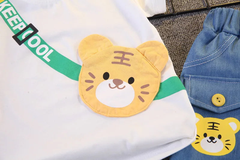 Summer Boys Clothing - Summer Baby Boys Clothing Sets Cartoon Bear Cotton T-Shirt + Shorts Suits for Baby Kids Tracksuits