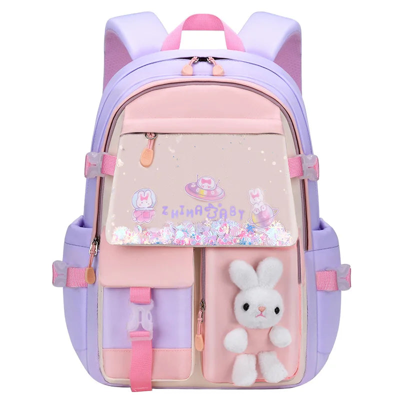 cute school backpack girls schoolbag waterproof book bag student backpack with many pockets elementary school bags for children