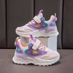 Childrens Sports Shoes 2025 Spring School Casual Girls Soft Cute Pink Anti Slip Tennis Shoes Outdoor Breathe Mesh Running Shoes