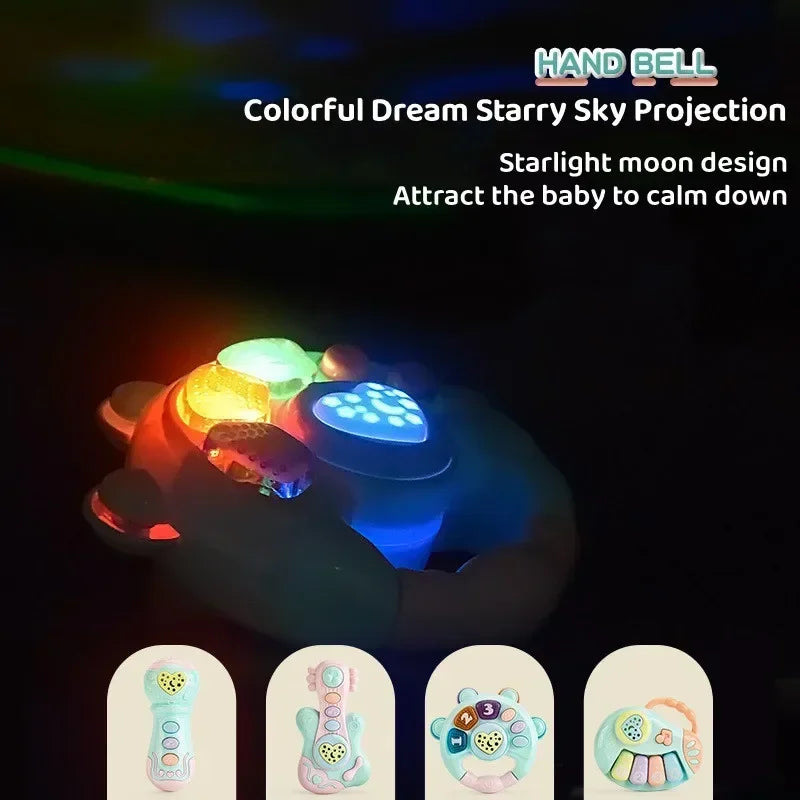 Kids Electronic Music Guitar Toy Multifunction Early Learning Instrument for Children Educational Musical Playset for Ages 3-6