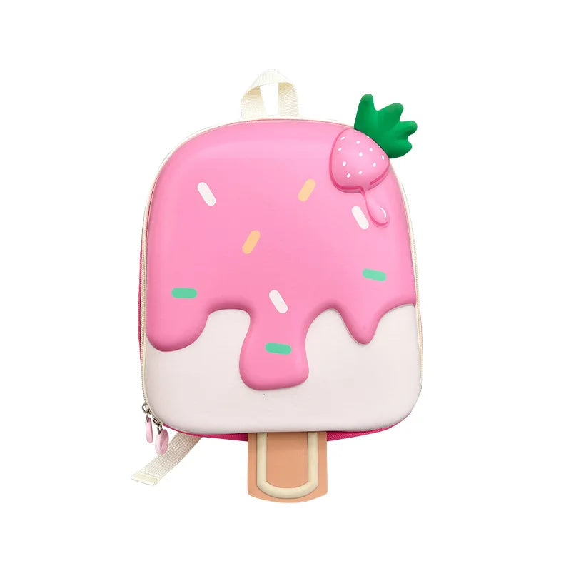 Ice Cream Children's Backpack Fashion Princess Schoolbag Kindergarten Baby Shoulders Bag 3D Cute Bookbag Kids Birthday Gifts
