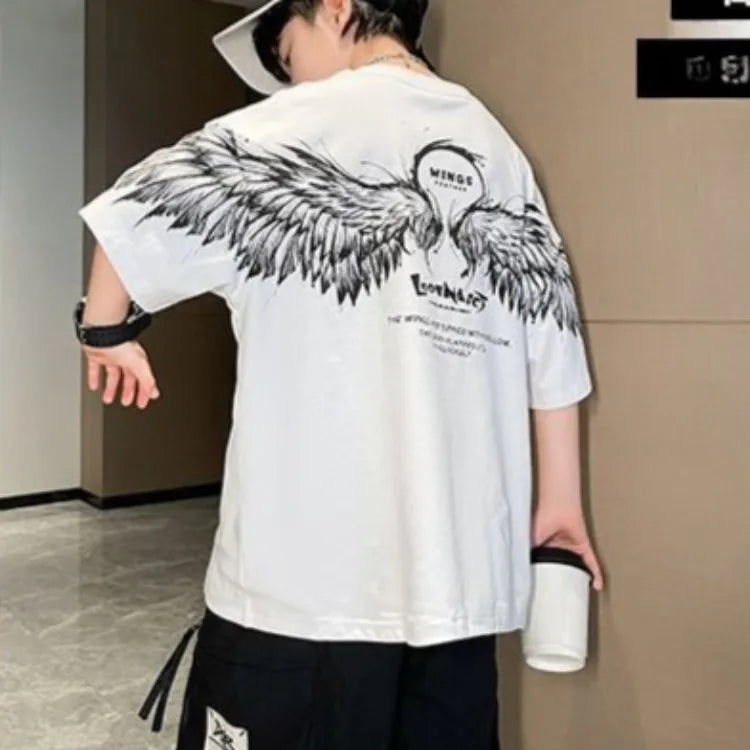 Summer Kids Wing T-Shirt Cotton Loose Stylish Boy's Shirt Big Kids Summerwear - Boys Summer & Party Dresses - Baby's World
