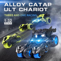 1:32 Motorcycle Ejector Car Model Diecast Model Alloy Kids Pull Back Car Toys Sound Light Inertia Simulation Motorcycle Toy
