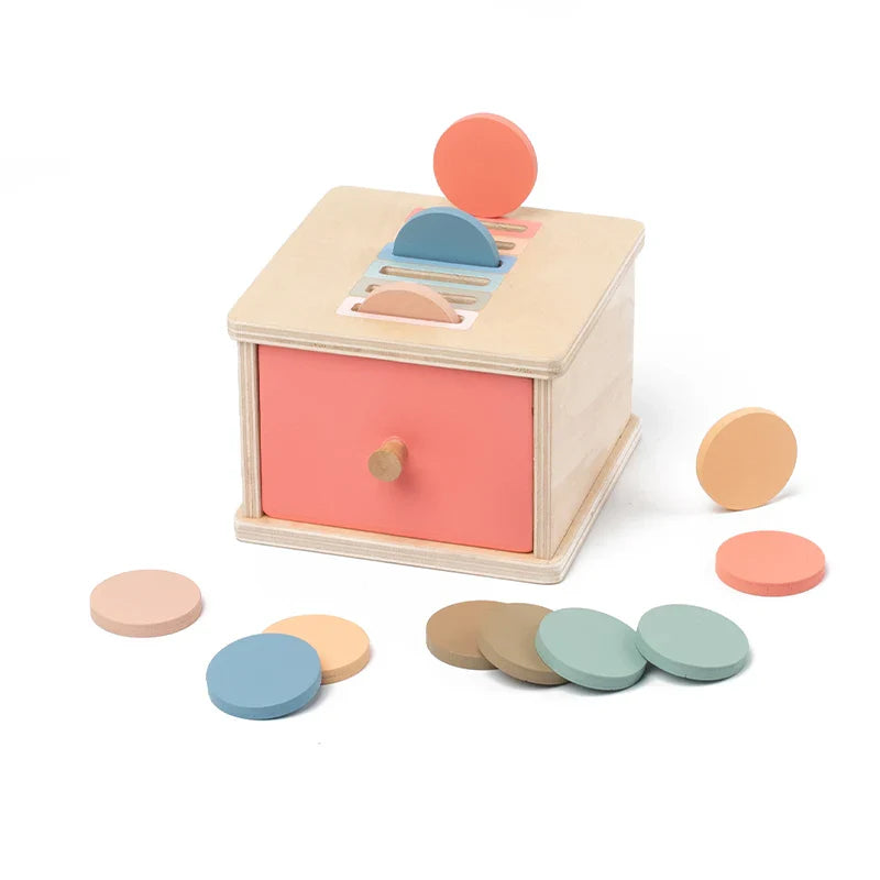 Wooden Color Shape Sorting Toys Drawer Box Busy Board Matching Game Fine Motor Sensory Toys Montessori Learning For Baby