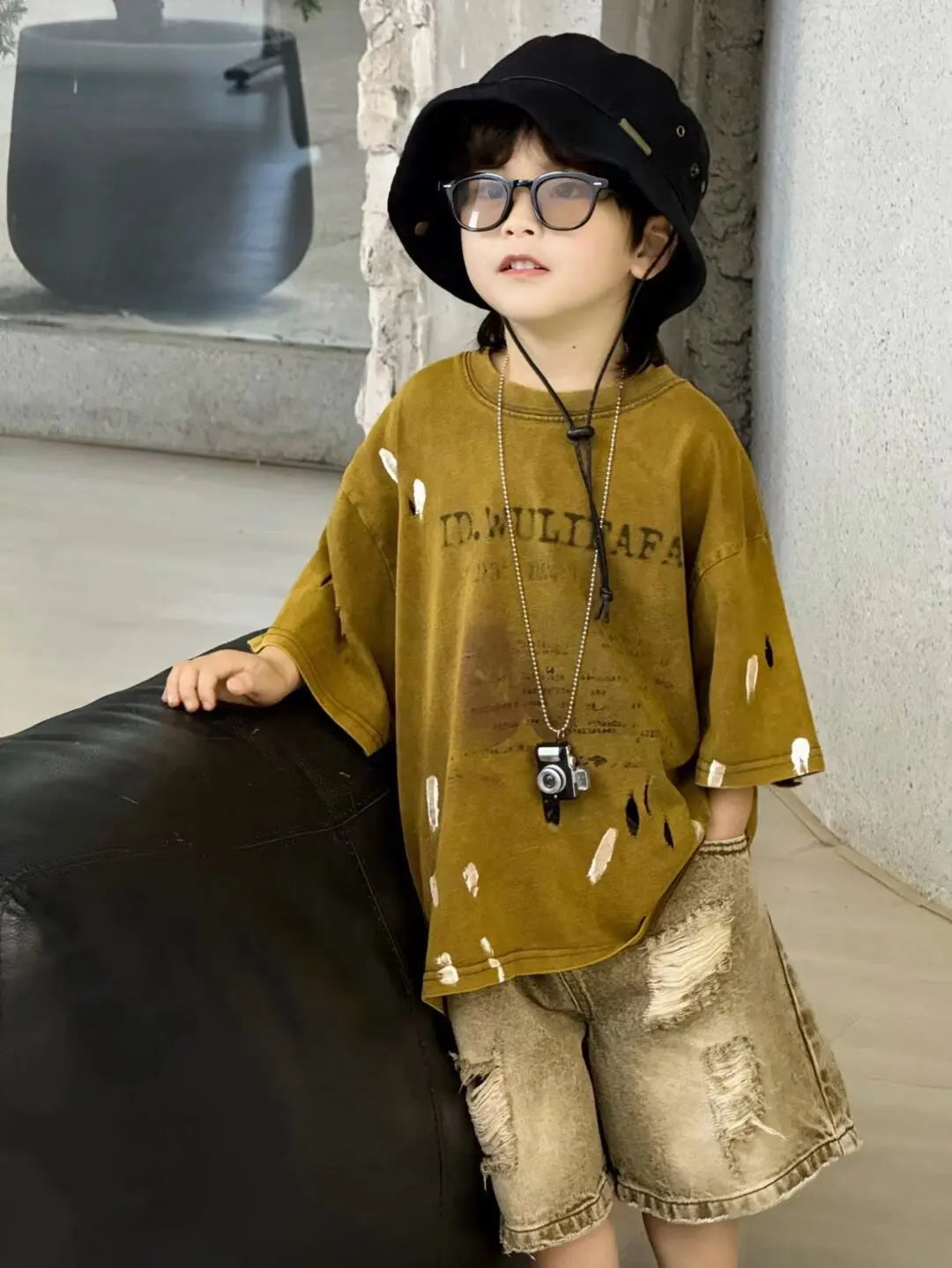 Boys Clothing Set Korean Loose Shirts+shorts 2pcs/set Sport Suits for Kids Teenager Tracksuits Casual Baby Outfits Clothes