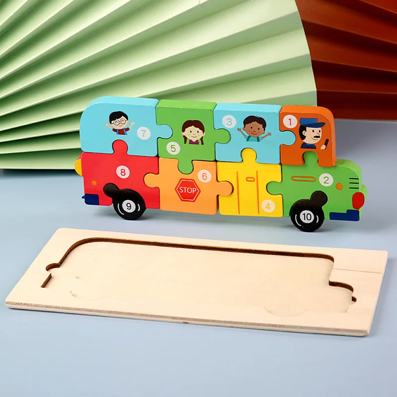 Wooden Baby 3d Puzzles For Kids Child Montessori Toys Dinosaur Animal Wooden Puzzle Game Educational Toys For Children P407