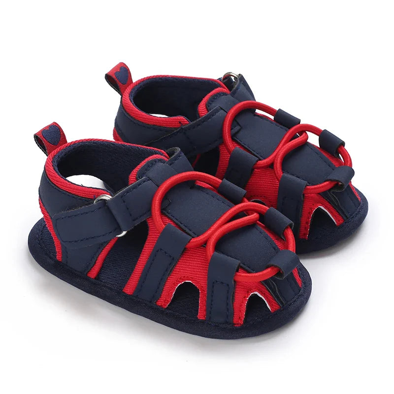 Casual Solid Color Breathable Sandals For Baby Boys Lightweight Comfortable Anti Slip Sandals For Indoor Outdoor