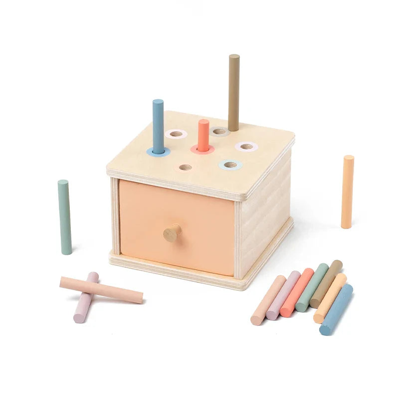 Wooden Color Shape Sorting Toys Drawer Box Busy Board Matching Game Fine Motor Sensory Toys Montessori Learning For Baby