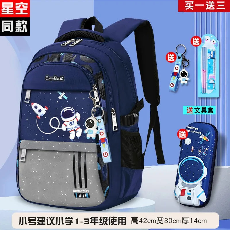 Kids Backpack Children School Bags for Boys Orthopedic School Backpack Waterproof Primary Schoolbag Book Bag
