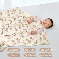 Infant knit Swaddling Quilt 2-layer Baby Blanket Skin-friendly Child Soft Cover 100% Cotton Kids Nap Blanket Breathable 1-3Y