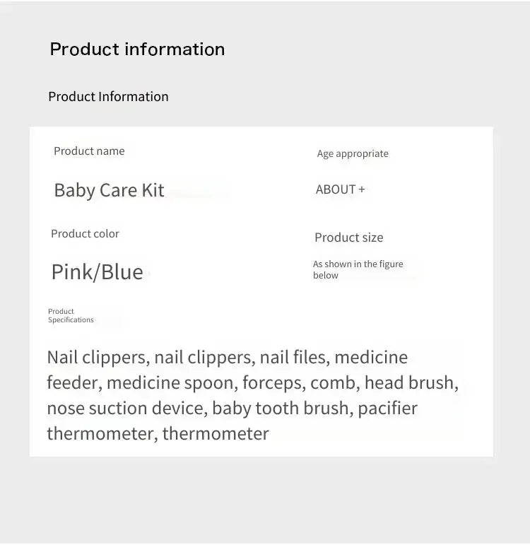 13 Pcs Portable Baby Healthcare Kit Professional Nursing Tools Newborn Daily Care Set Including Nail Clipper Manicure Supplies