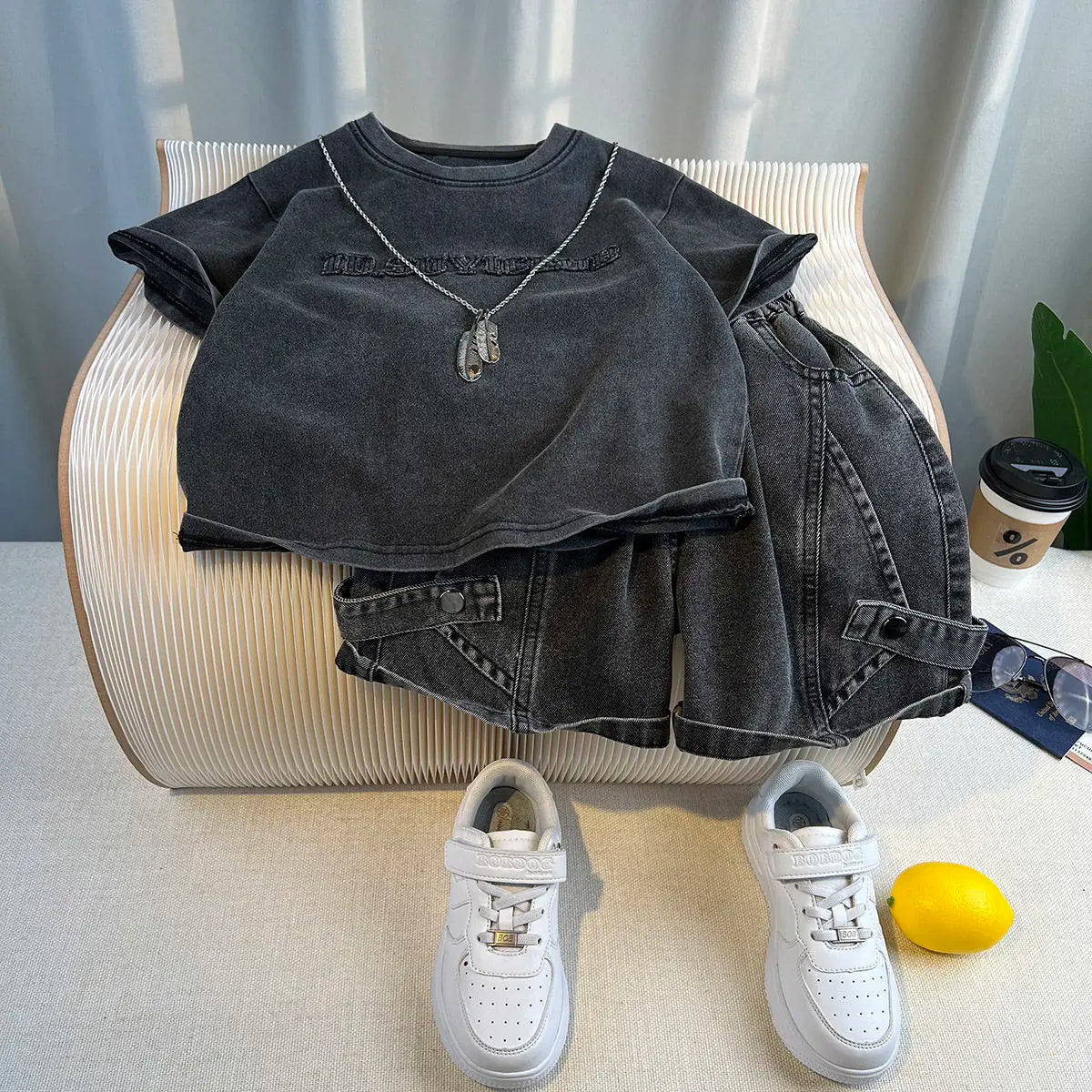 Korean Children Summer - Korean Children's Summer Clothes Kids Set Outfits Boys 2025 Handsome Sleeveless&Short Sleeved