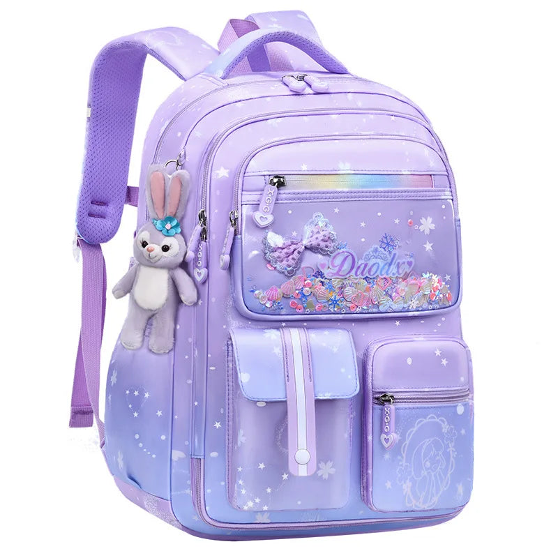 2025- Primary School Girls' Schoolbag Kawaii Lightweight Children's Bag Waterproof Bags Colorful Travel Backpack Mochilas Gifts