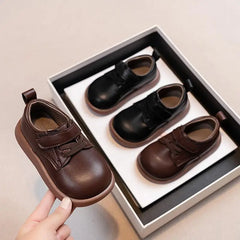 Kawaii Casual Shoe Fashion Childrens Shoes Baby Soft Sole Leather Shoes Toddler Walking Shoes Non Slip British Style Casual New