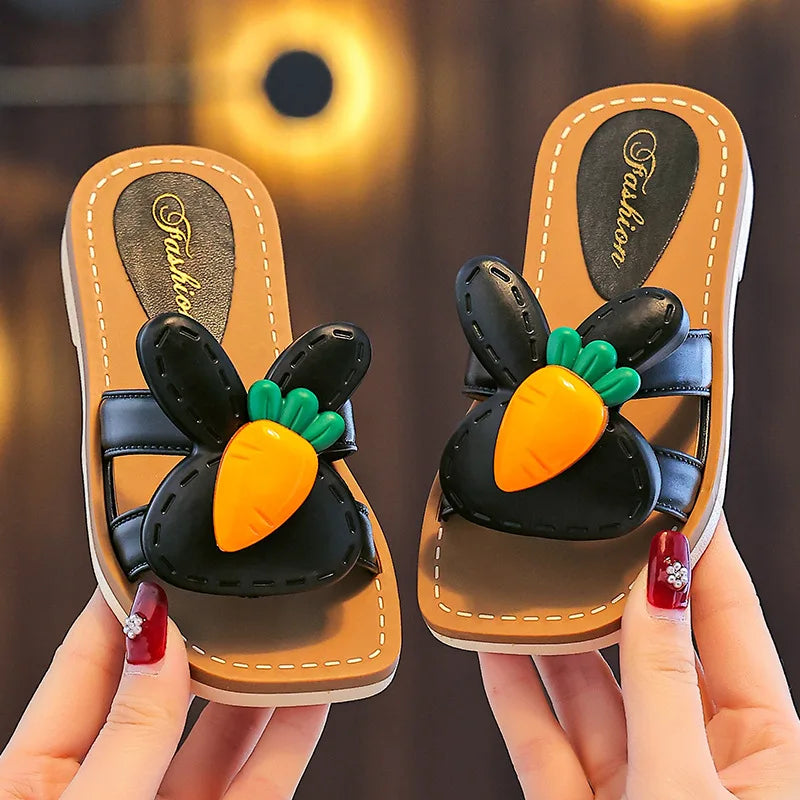 Children Slippers Kids Summer Cartoon Beach Shoes Girls Baby Soft Sole Non-Slip