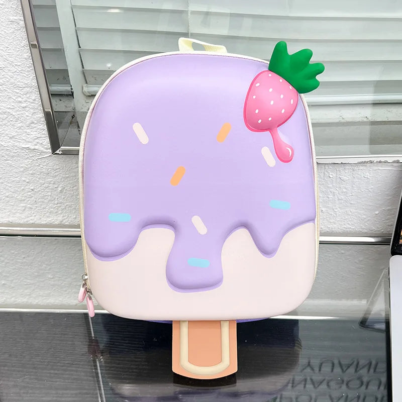 Korean Style Ice Cream Shaped Children's Backpack for Kindergarten Schoolbag Cute Bag for 3-5 Years Old Boys And Girls