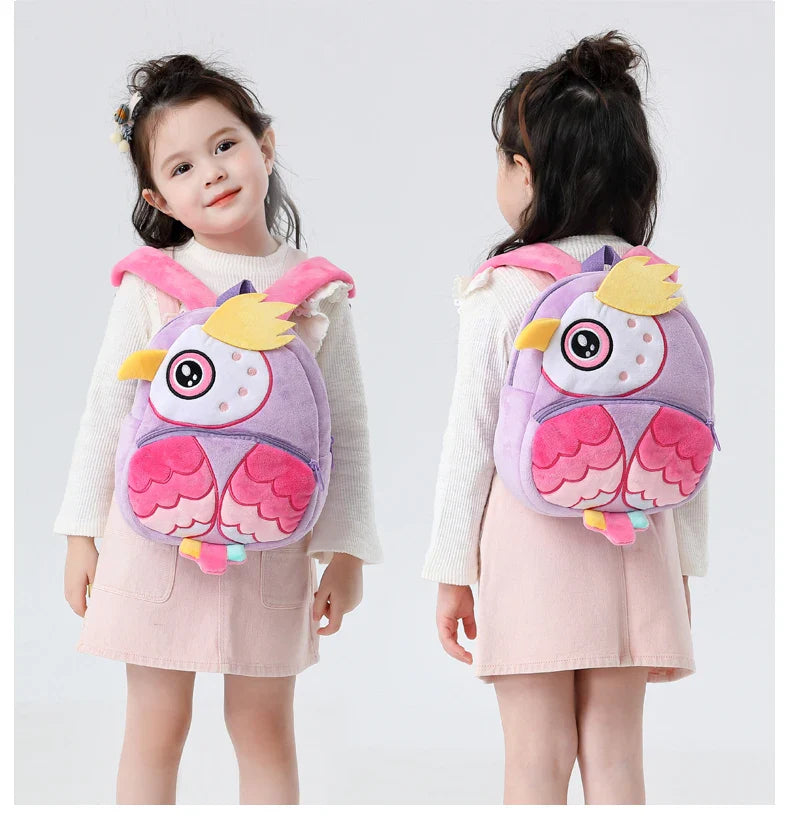 Cute Animals Cartoon Plush Children Backpacks Schoolbag Girls Boys casual Baby Bags