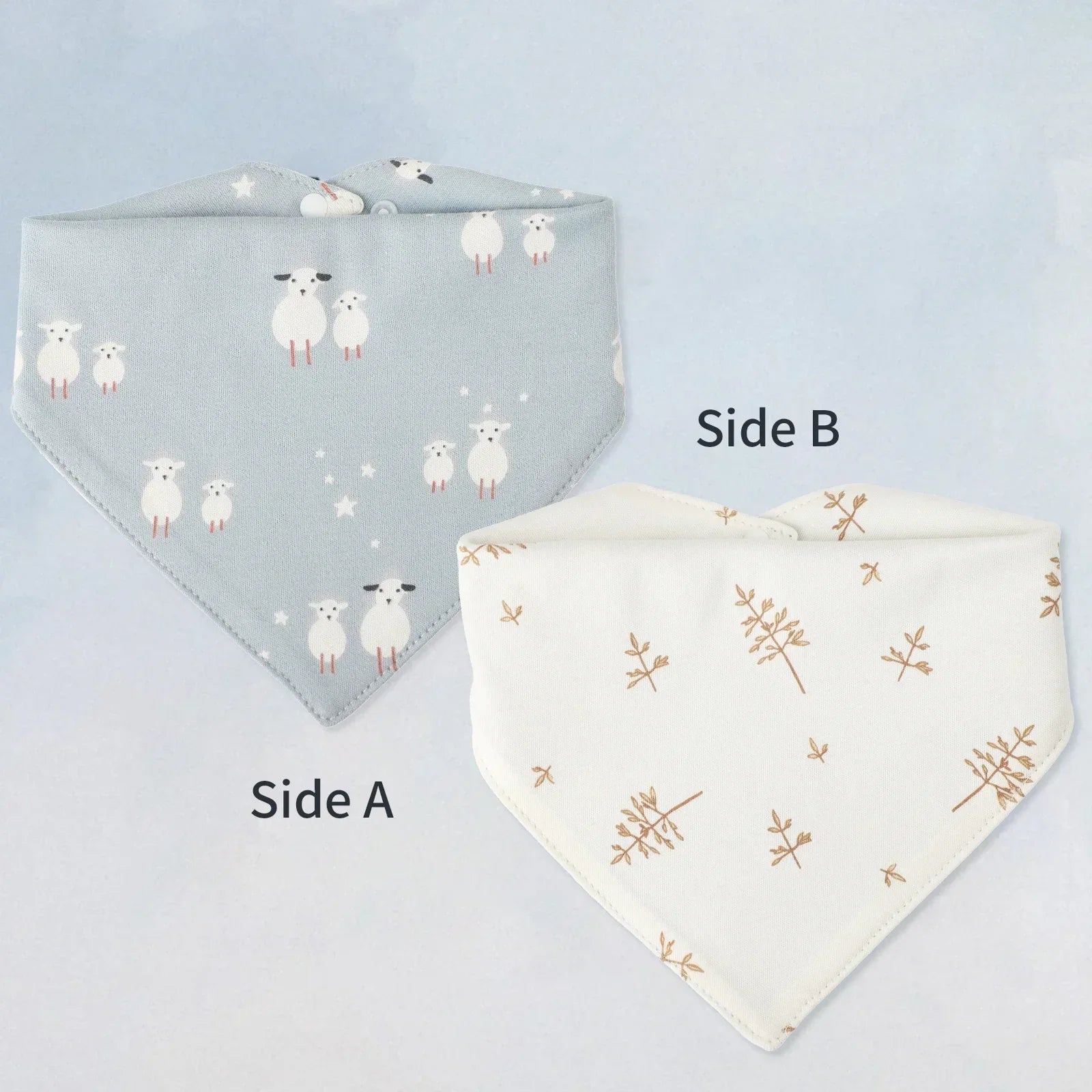 Baby Bib bib Bibs Skin-friendly Infant Soft Saliva Towel Triangular Type Kids Handkerchief 100% Cotton Double-sided Printed 3-8Y