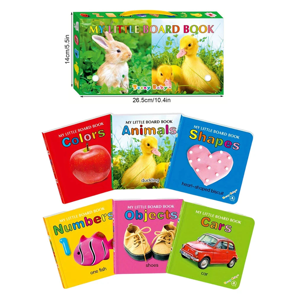 Baby Colorful Pattern Card Books Interactive Sensory Baby Toys Newborn Development Gift Accompanying Reading Early Education