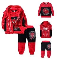 Movie Peripheral Marvels Superhero 3pcs/set Costume Autumn Sleeveless Hooded Vest T-shirt Pant Tracksuit Outfits Birthday Gift