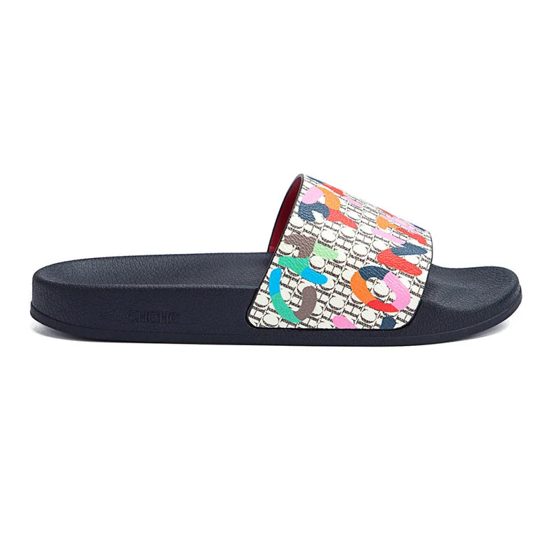 CH Women's Slippers Trendy Style Letter Print Design High Quality Beach Slippers Can Be Worn Out Premium Fashion Women's Casual