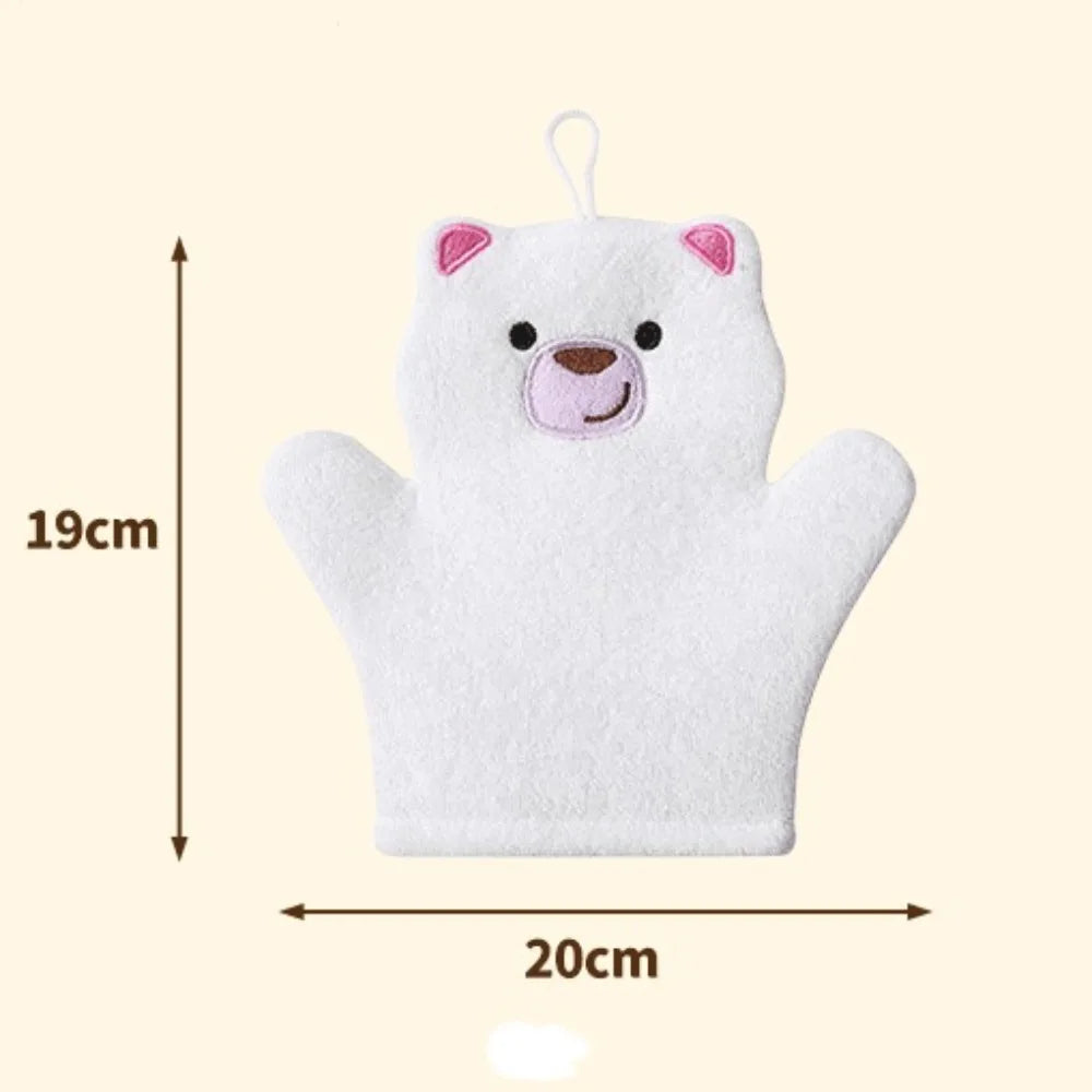 Cute Body Skin Cleaner Baby Bath Sponge Cartoon Foaming Childrens Bath Towel Dead Skin Remover Body Clean Sponge Kids