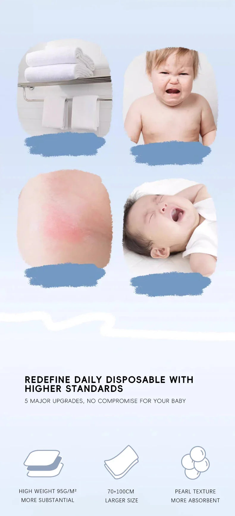 AIBEDILA Disposable Bath Towel Baby Bath Towel Skin-friendly Thick Bath Towel Face Travel Portable Face Towel Highly Absorbent