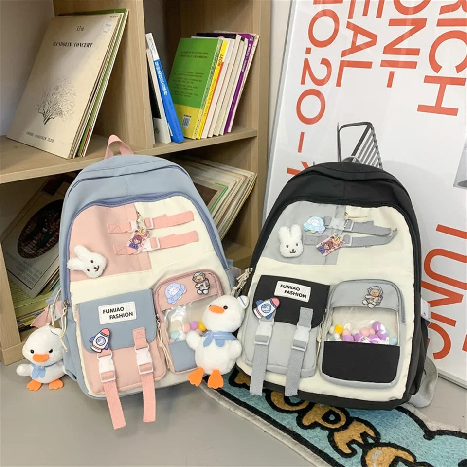 Japanese High School Girls Backpack School Bags for Teenage Girls Multi Pockets New Kawaii Backpack Women Bagpack Cute Mochila