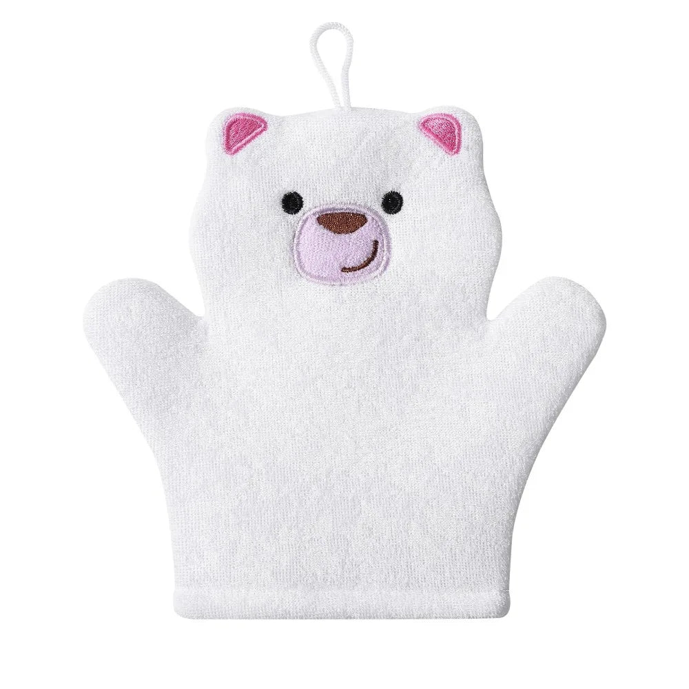 Cute Body Skin Cleaner Baby Bath Sponge Cartoon Foaming Childrens Bath Towel Dead Skin Remover Body Clean Sponge Kids