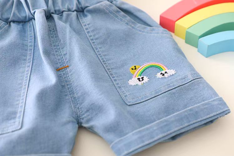 Baby Rainbow Dress Bangladesh | Original Imported Cute Baby Party Dress - T-shirt Set - Baby's World (view 10)