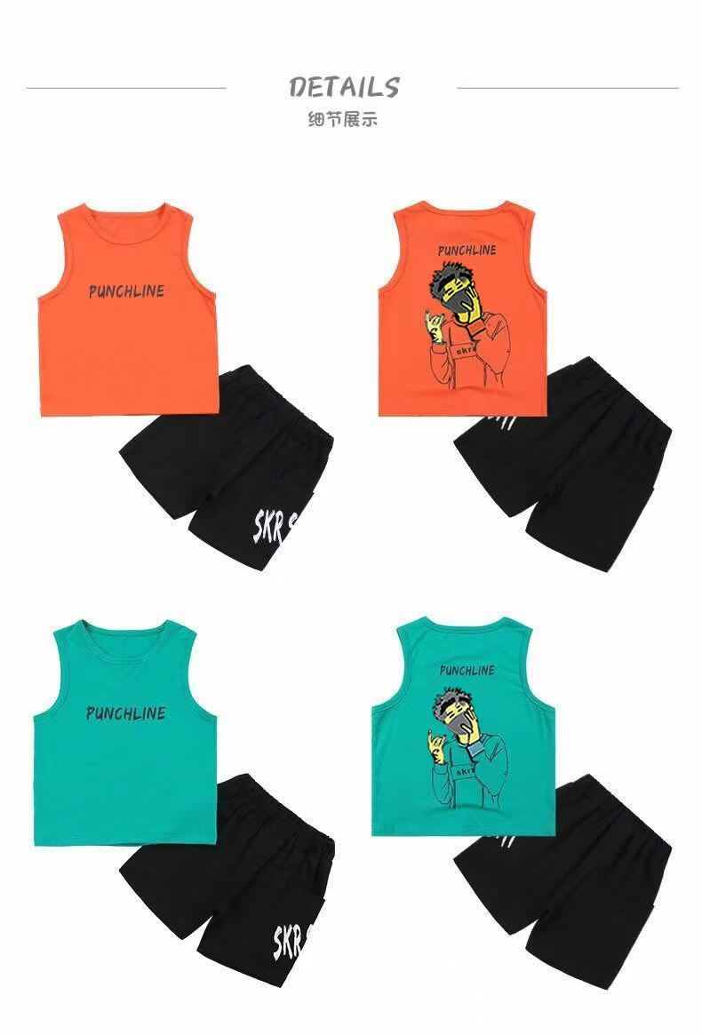 Boy Fashion Summer Dress Set Bangladesh | Original Imported Lightweight Kids Outfit Set - T-shirt Set - Baby's World (view