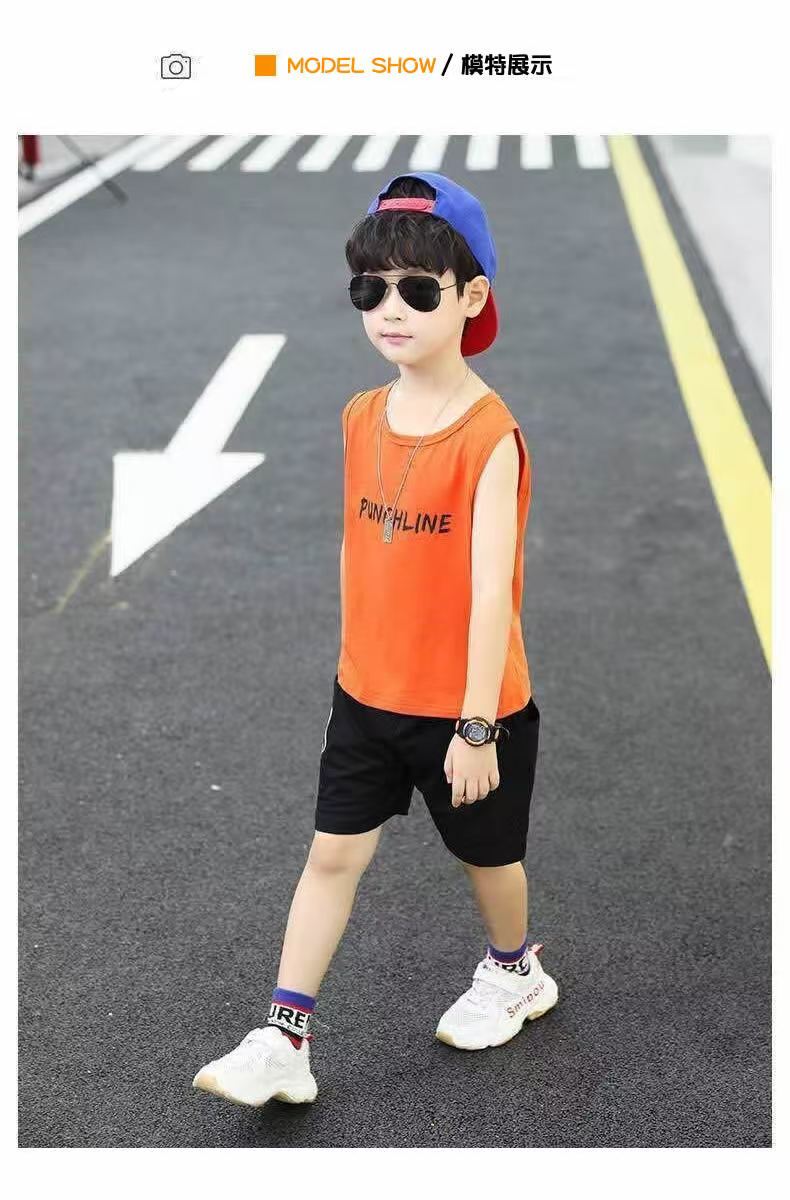 Boy Fashion Summer Dress Set Bangladesh | Original Imported Lightweight Kids Outfit Set - T-shirt Set - Baby's World (view 7)