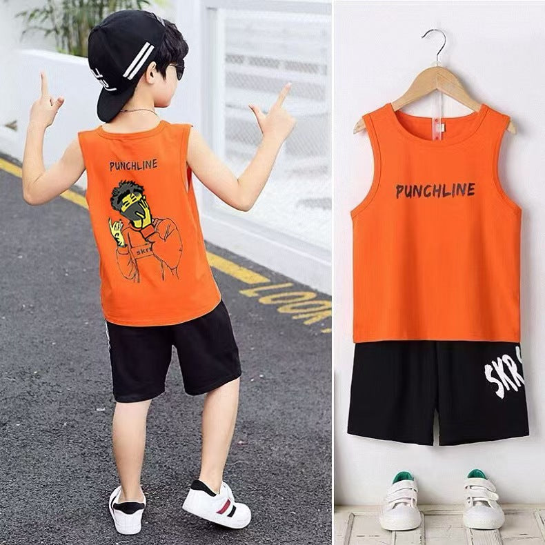 Boy Fashion Summer Dress Set Bangladesh | Original Imported Lightweight Kids Outfit Set - T-shirt Set - Baby's World (view 8)