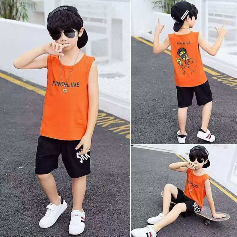 Boy Fashion Summer Dress Set Bangladesh | Original Imported Lightweight Kids Outfit Set - T-shirt Set - Baby's World (view