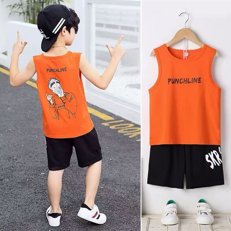 Boy Fashion Summer Dress Set Bangladesh | Original Imported Lightweight Kids Outfit Set - T-shirt Set - Baby's World (view 9)