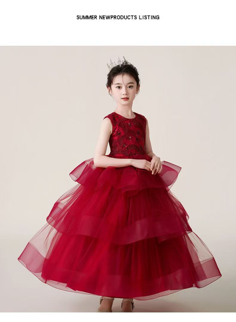 flower Girl Fluffy Gauze Cake Dress